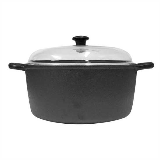 Μαντεμένια κατσαρόλα 7lt με καπάκι pyrex Carl Victor 28cm
