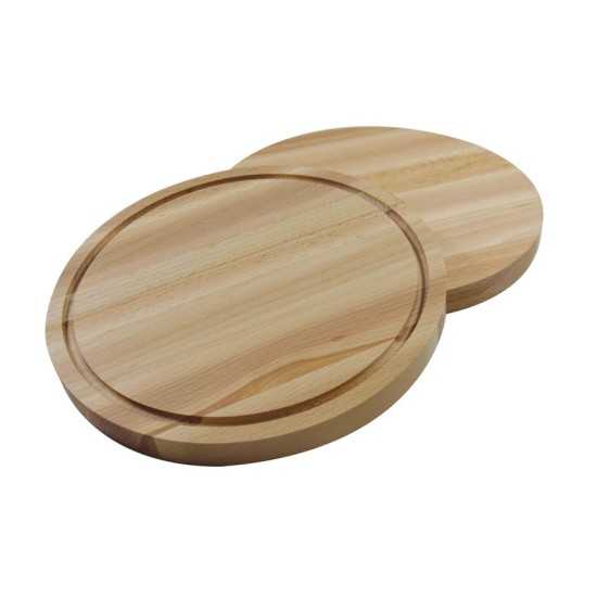 Στρογγυλή ξύλινη επιφάνεια κοπής οξιά Ø25x2cm 1τεμ | www.mantemi.gr