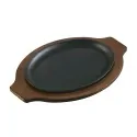 Ξύλινη βάση οβάλ για μαντεμένια πλάκα Lodge 25,4 x 19,05cm