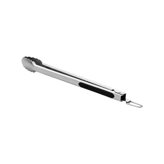 Ανοξείδωτη τσιμπίδα BBQ Estia με λαβές σιλικόνης 38cm | www.mantemi.gr
